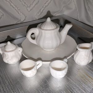 Noble & Ball White Fruit 1/12 scale Vintage Miniature Tea Set. Perfect.